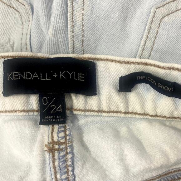 Kendall + Kylie Distressed Icon Short Shorts women size 0 - Picture 3 of 5